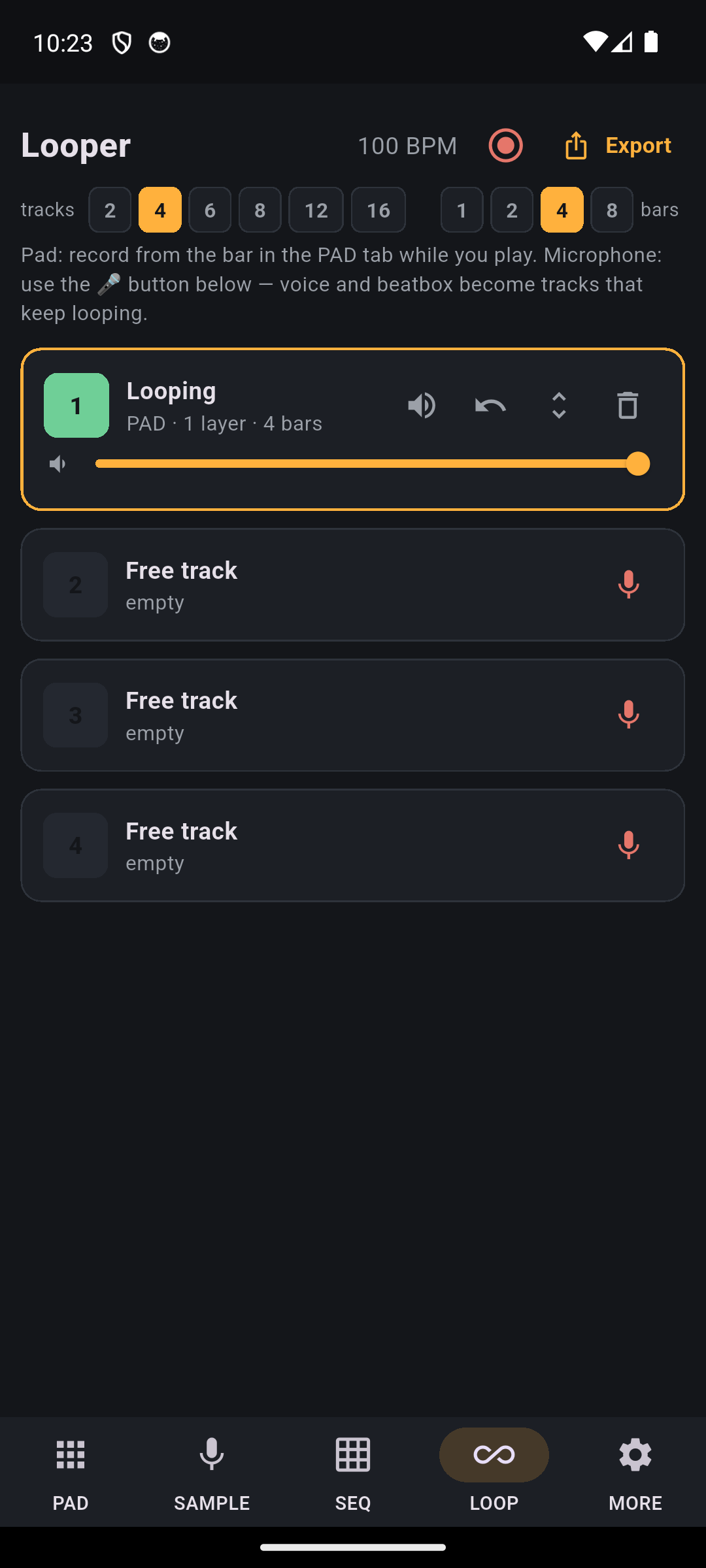 Le tracce del looper